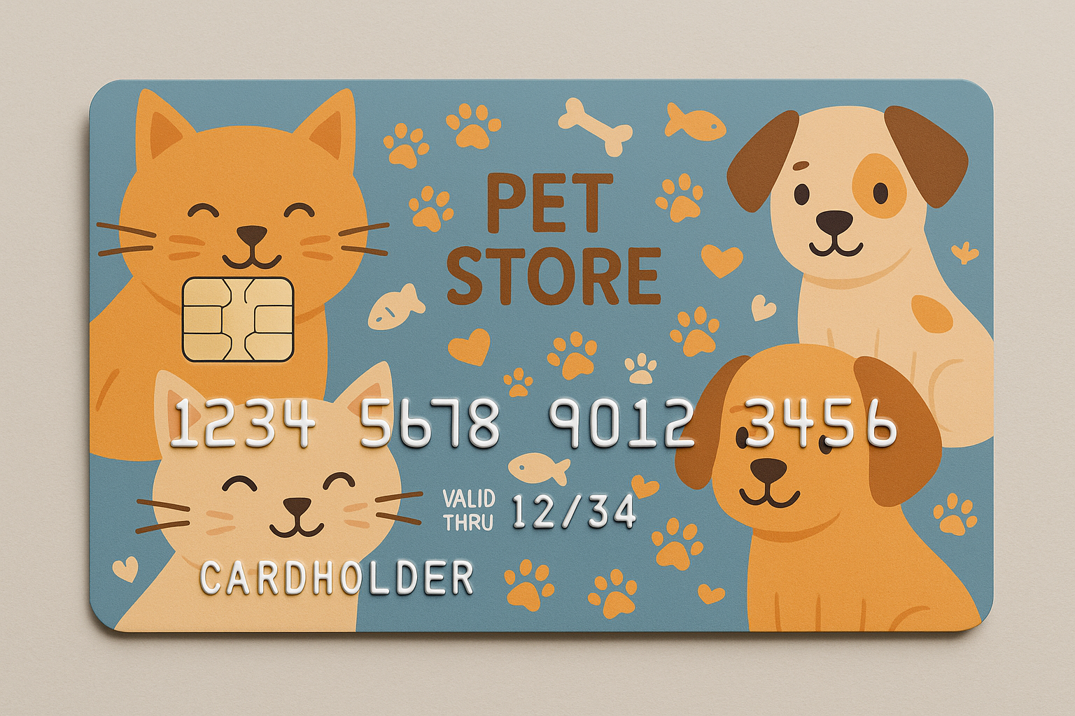 Carte bancaire dans le thème de la boutique