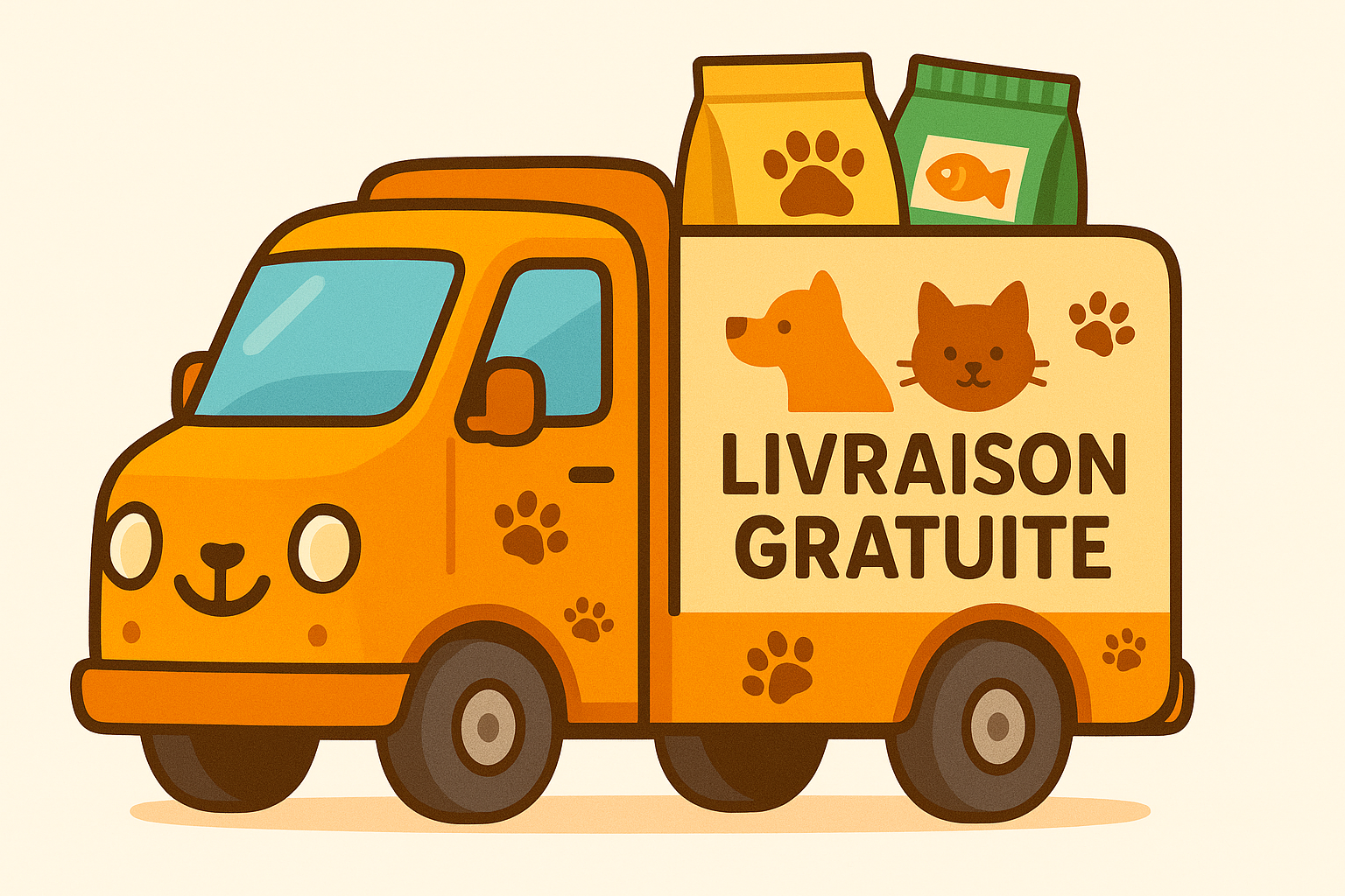 Emoji camion livraison gratuite, dans le thème de la boutique